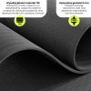 Mata do jogi i ćwiczeń HyperMotion Lotos TPE 6 mm z paskiem – 183 × 61 cm – czarna